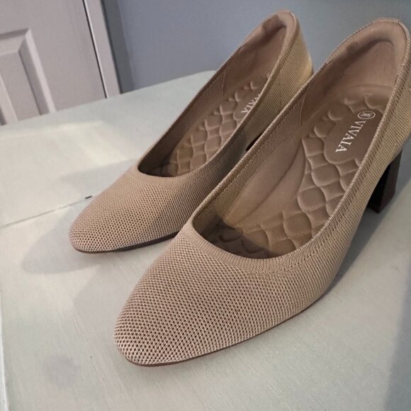 VIVAIA Almond Toe Block Heel (Tamia Block Heel) SIZE EUR 38 US 7.0 - Picture 4 of 5